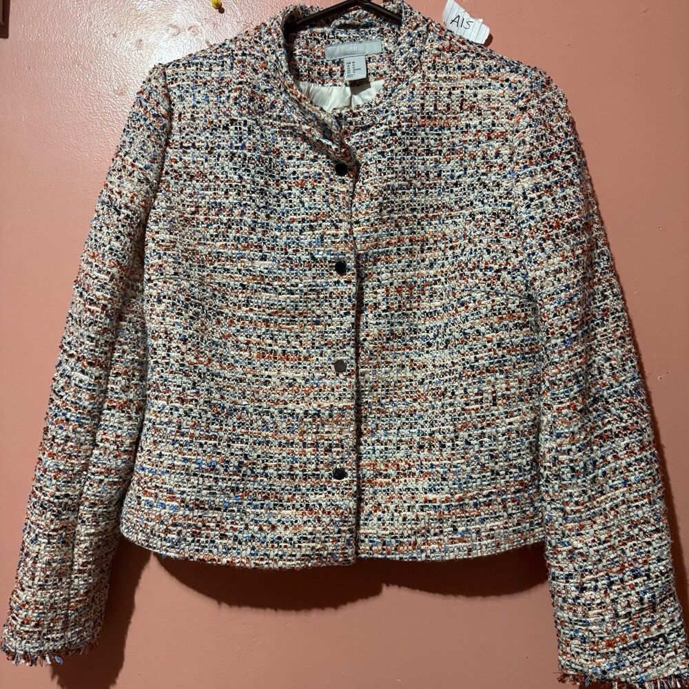 3/$15 H&M Womens Jacket 10 Colorful Button Up